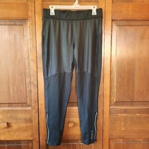 🛍 Reebok PlayWarm black athletic workout fleece lined leggings size large
